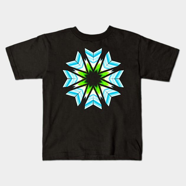 Blue and green Star Kids T-Shirt by Meo Design